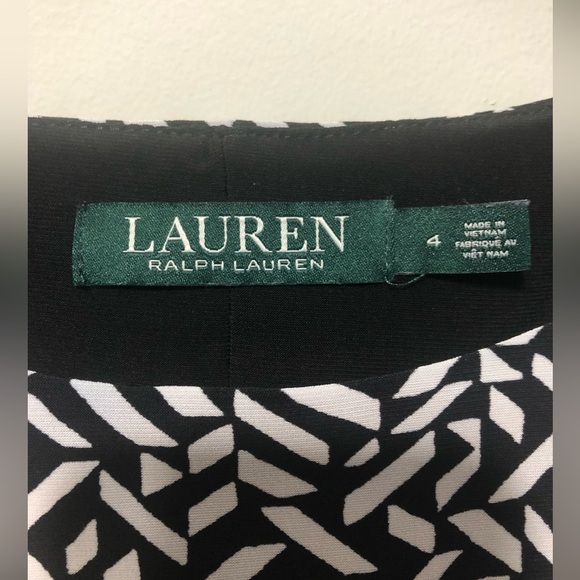 Lauren by Ralph Lauren Black & White Dress Size 4 - Picture 3 of 9